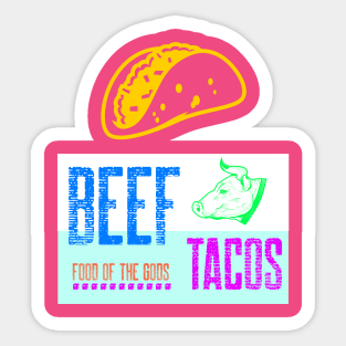 Beef Tacos Design Sticker